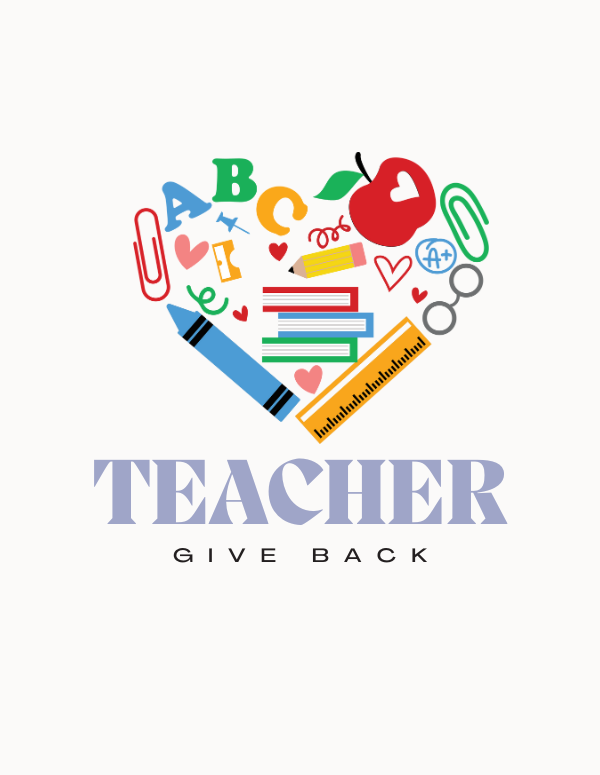 Teacher give back logo (600 x 775 px)